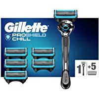 Gillette ProShield Chill Maquinilla de Afeitar Hombre + 6 Cuchillas de Recambio (El Diseño Exterior del Paquete Puede…